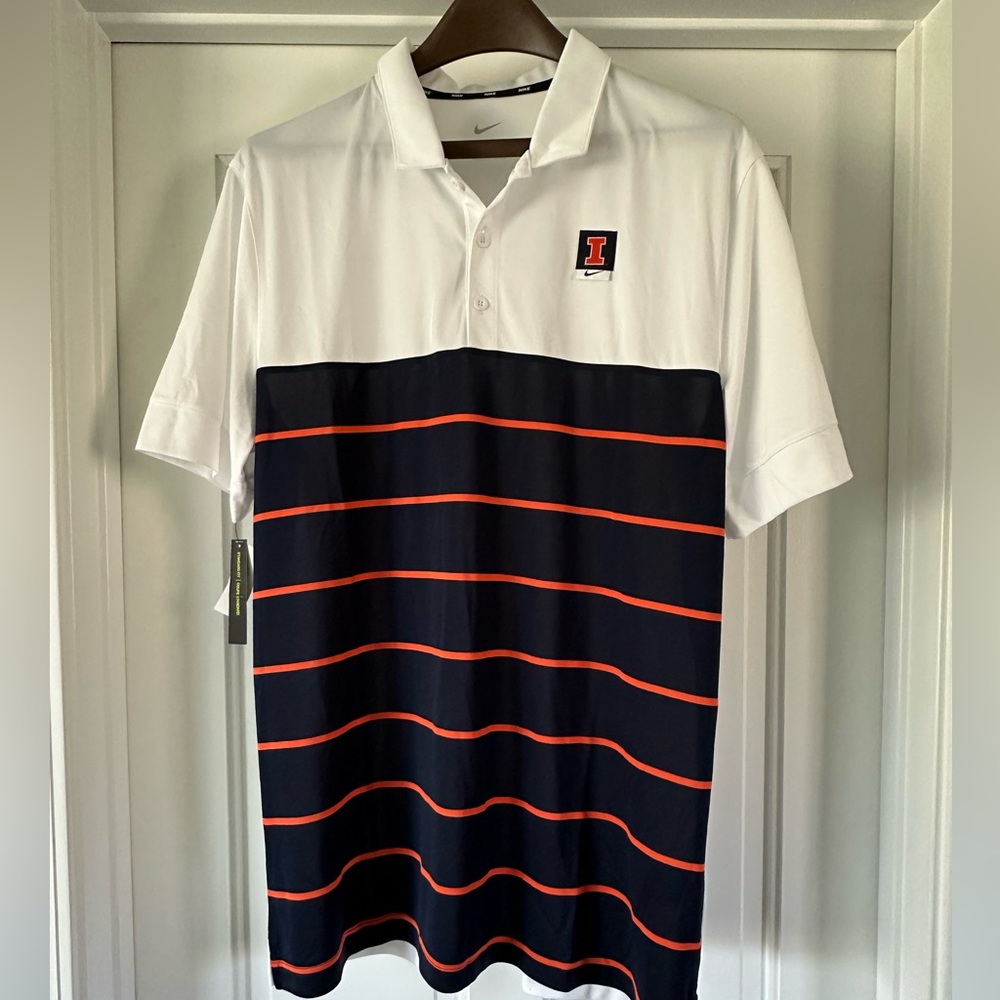 University of Illinois Urbana-Champaign polo collard shirt.